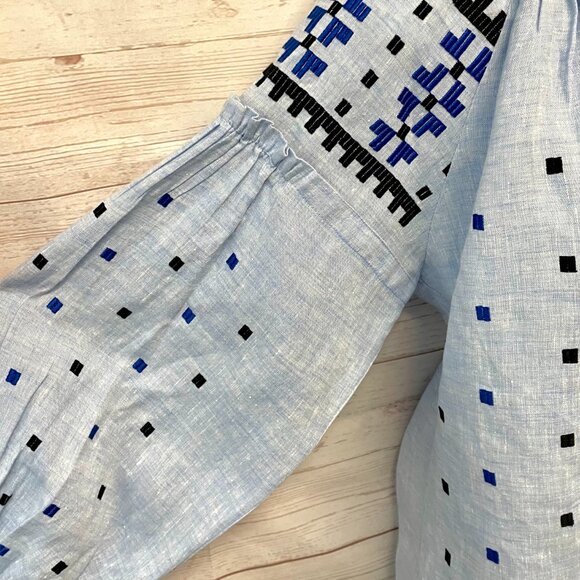 March Eleven linen embroidered blouse - Picture 7 of 9